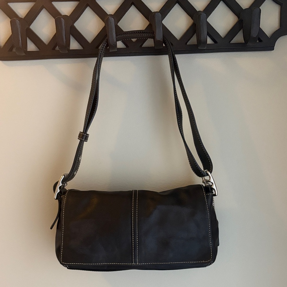 Y2K COACH #9848 Legacy Convertible Black Leather Crossbody/Shoulder Bag
